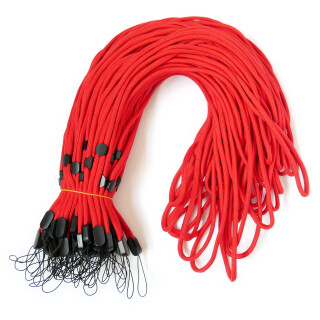 Kopie von Robuste lange Umhängebänder (80 cm) Large sets: 50 pcs Red