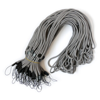 Kopie von Robuste lange Umhängebänder (80 cm) Large sets: 50 pcs Gray