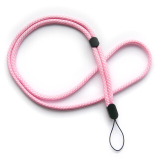 Verstellbare lange Umhängebänder (weiß-rosa)