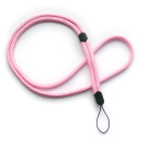 Verstellbare lange Umhängebänder (weiß-rosa)